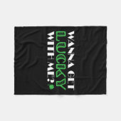 Couverture Polaire St Patrick's Day veut avoir de la chance avec moi (Devant (Horizontal))