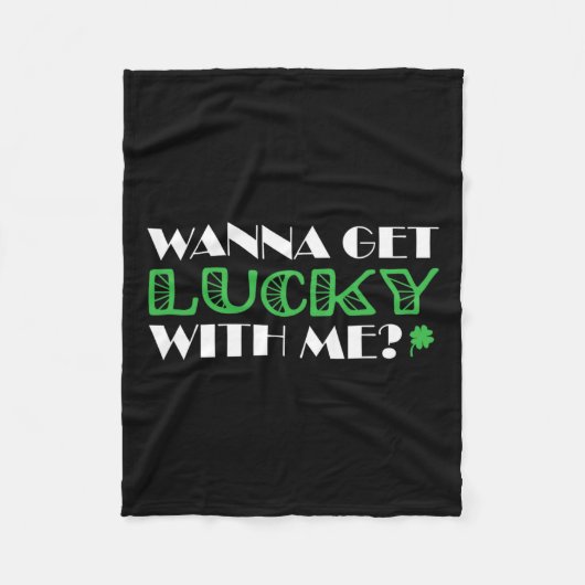 Couverture Polaire St Patrick's Day veut avoir de la chance avec moi (Devant)