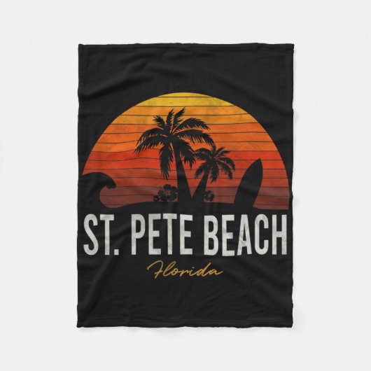 Couverture Polaire St Pete Beach Floride Fl Palms Surf de vacances so (Devant)