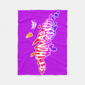 Couverture Polaire St. Thomas, "Rock City" Îles Vierges | Violet (Devant)