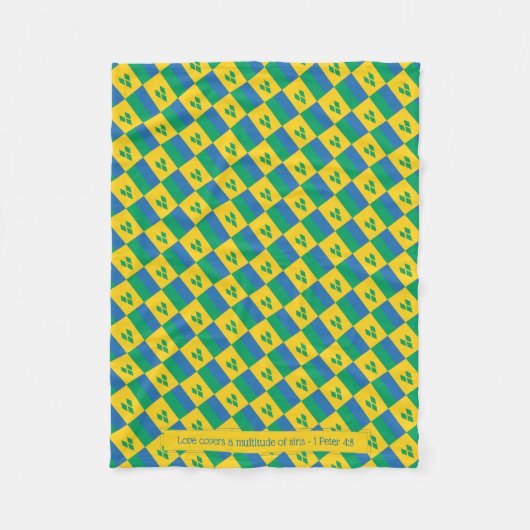 Couverture Polaire ST VINCENT Écriture chrétienne COVERS D'AMOUR (Devant)