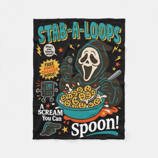 Couverture Polaire Stab-a-loops Horror Cereal Box Halloween Killer Br (Devant)