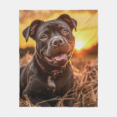 Couverture Polaire Staffie d'automne (Devant)