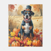 Couverture Polaire Staffordshire américain en feuilles d'automne (Devant)