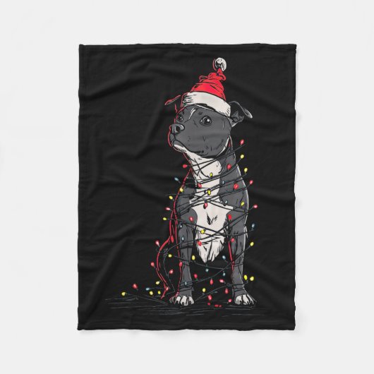Couverture Polaire Staffordshire Bull Terrier Christmas Graphics Dog  (Devant)