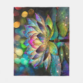 Couverture Polaire Stained Glass Vibrant Lotus Flower (Devant)