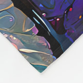 Couverture Polaire Stained Glass Vibrant Lotus Flower (Coin)