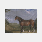 Couverture Polaire Stallion de Clydesdale (Thoroughbred Horse) (Anima (Devant (Horizontal))