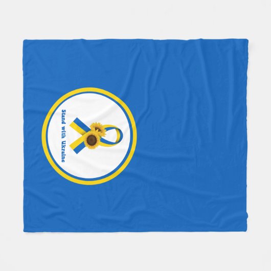 Couverture Polaire Stand With Ukraine Support Ribbon (Devant (Horizontal))