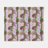 Couverture Polaire Stanley Sloth & amis douillette molleton violet (Devant (Horizontal))