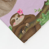 Couverture Polaire Stanley Sloth & amis douillette molleton violet (Coin)