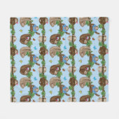 Couverture Polaire Stanley Sloth & amis douillette polaire bleue (Devant (Horizontal))