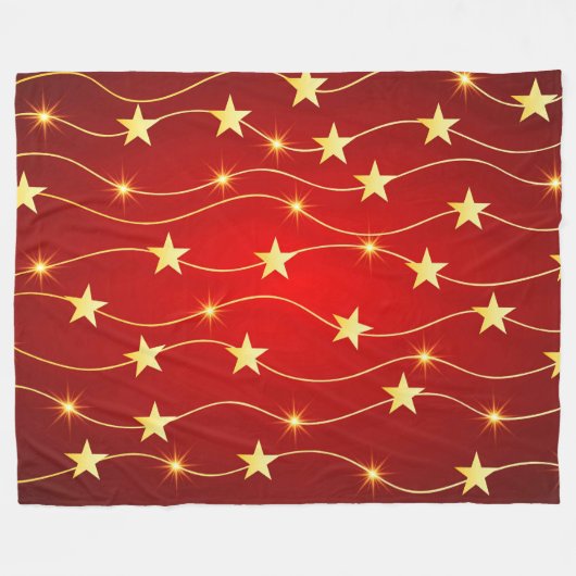 Couverture Polaire Star Adored Ruby Motif rouge (Devant (Horizontal))