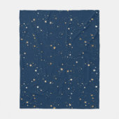 Couverture Polaire Star d'or sur le Motif de nuit bleu (Devant)
