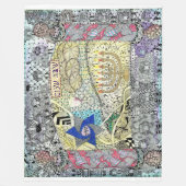 Couverture Polaire Star of David, Shabbat Shalom Blanket (Devant)