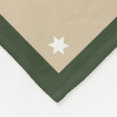 Couverture Polaire Star pattern christmas bear green beige name (Coin)