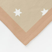 Couverture Polaire Star pattern gnome blue beige name (Coin)