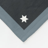 Couverture Polaire Star pattern gnome blue beige name (Coin)