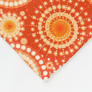 Couverture Polaire Starburds et pingwheel, mandarin orange