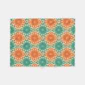 Couverture Polaire Starburt génial Teal et conception orange (Devant (Horizontal))