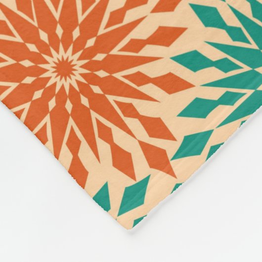 Couverture Polaire Starburt génial Teal et conception orange (Coin)
