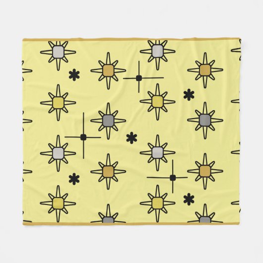 Couverture Polaire Starburts Ciel Atomique gris Jaune (Devant (Horizontal))