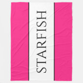 Couverture Polaire STARFISH Bright Fun mignon bonbon rose blanc rayur (Devant)