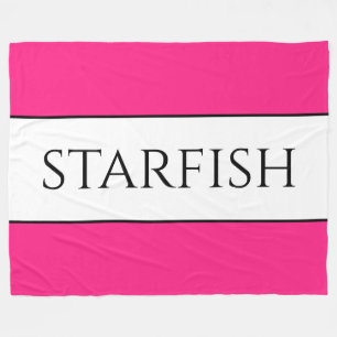 Couverture Polaire STARFISH Bright Fun mignon bonbon rose blanc rayur
