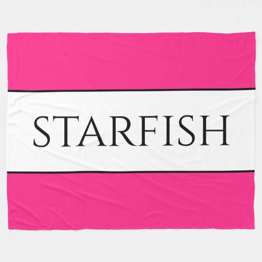 Couverture Polaire STARFISH Bright Fun mignon bonbon rose blanc rayur (Devant (Horizontal))