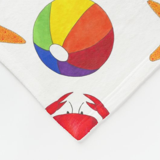 Couverture Polaire Starfish Crab Beachball Summer Sunshine Beach (Coin)