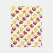 Couverture Polaire Starfish Crab Beachball Summer Sunshine Beach (Devant)