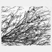 Couverture Polaire Starlings dans un arbre - Contraste élevé (Devant (Horizontal))