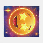 Couverture Polaire Starry Eyed Emoji Joy (Devant (Horizontal))
