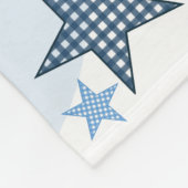 Couverture Polaire Starry Gingham Baby Boy Milestone Blanket (Coin)