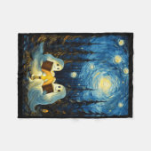 Couverture Polaire Starry Night Ghost Book Lecture Camping Halloween (Devant (Horizontal))