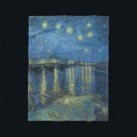 Couverture Polaire Starry Night Over the Rhone, Van Gogh, 1888<br><div class="desc">Van Gogh - une célébration des Maîtres d'Art</div>