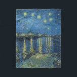 Couverture Polaire Starry Night Over the Rhone, Van Gogh, 1888<br><div class="desc">Van Gogh - une célébration des Maîtres d'Art</div>