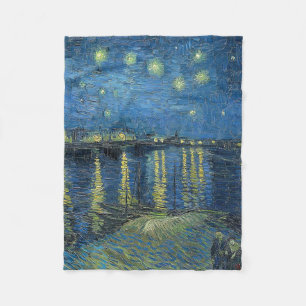 Couverture Polaire Starry Night Over the Rhone, Van Gogh, 1888