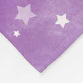 Couverture Polaire Starry Night Sky Purple Moon et étoiles (Coin)