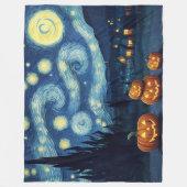 Couverture Polaire Starry Night Van Gogh Halloween (Devant)