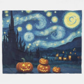 Couverture Polaire Starry Night Van Gogh Halloween (Devant (Horizontal))