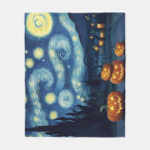 Couverture Polaire Starry Night Van Gogh Halloween (Devant)