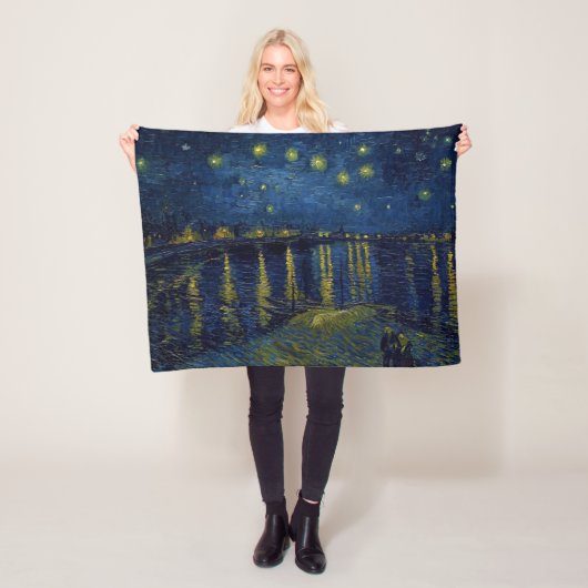 Couverture Polaire Starry Night, Vincent van Gogh (En situation)