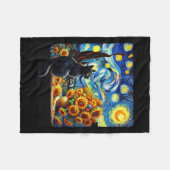 Couverture Polaire Starry Night Vincent Van Gogh Sunflowers Amoureux  (Devant (Horizontal))