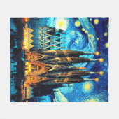 Couverture Polaire Starry Sagrada Familia Barcelona (Devant (Horizontal))