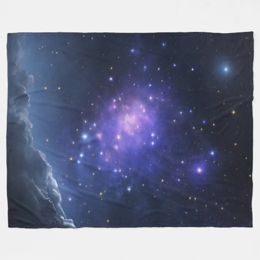 Couverture Polaire Starry Serenity : Stars in the Sky Printed Blanket (Devant (Horizontal))