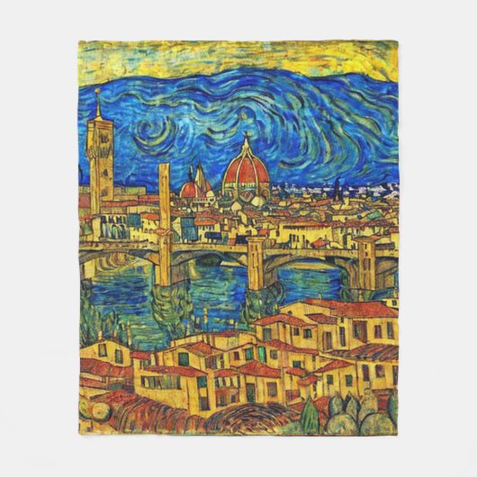 Couverture Polaire Starry Starry Night Florence Italie (Devant)