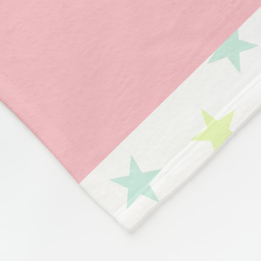 Couverture Polaire Stars à arc-en-ciel personnalisés mignons Pastel C (Coin)