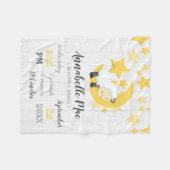 Couverture Polaire Stars de lune céleste et statistiques de naissance (Devant (Horizontal))