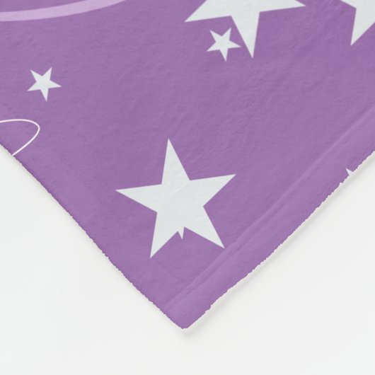 Couverture Polaire Stars Sky Ultra Violet (avec son nom) (Coin)
